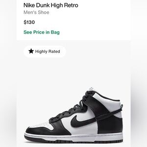 Nike Dunk High Retro “Panda” | Men’s Size 9.5 | BNIB / NWT